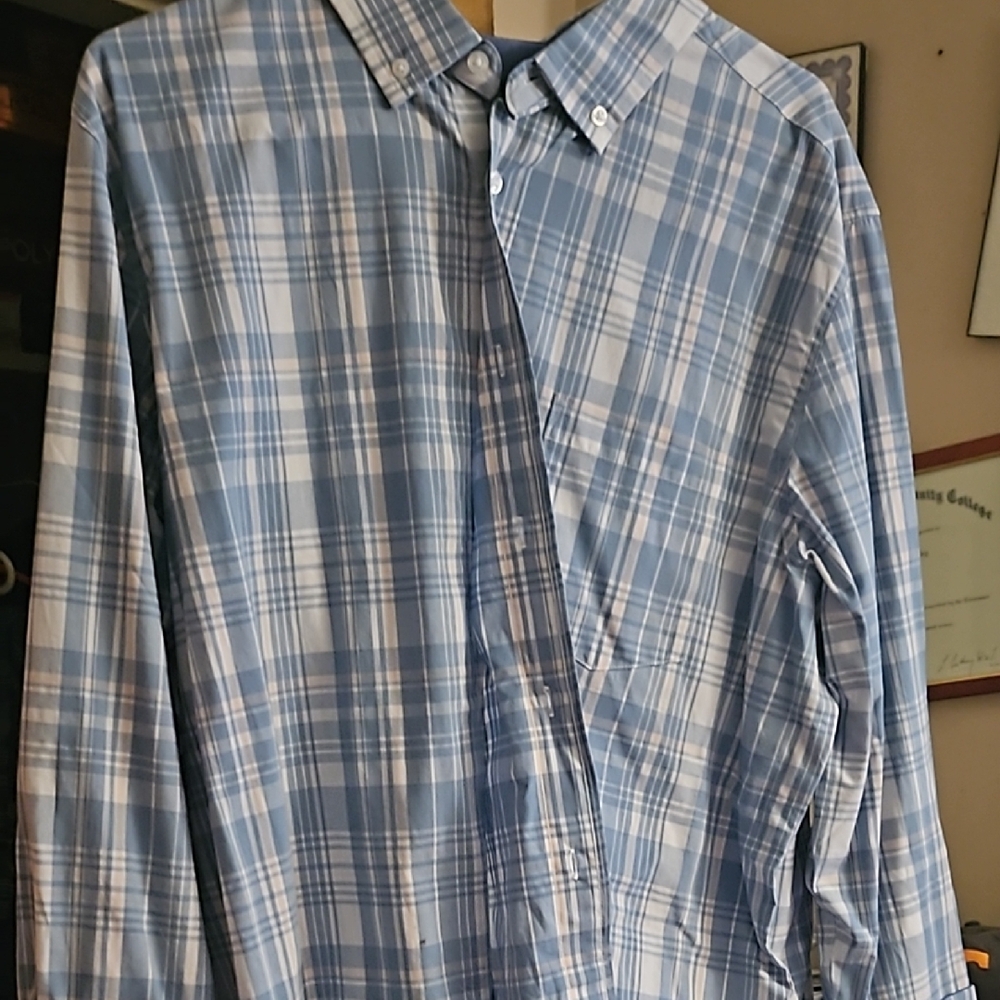 Blue Plaid Men's Shirt